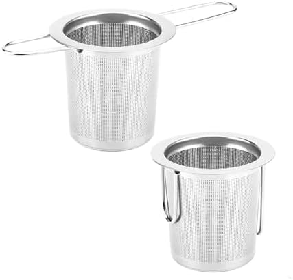 cold brew coffee filter 6/12/20pcs Tea Infuser Stainless Steel Strainer Folding Handle Filter Fine Mesh Basket For Loose Leaf(20pcs) by Unknown