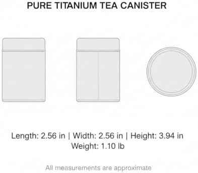 Pure Titanium Tea Canister, Metal Food Storage Container for Loose Leaf Tea and Tea Bags, 9.5 fl oz Jar for Home or Travel (1 PC) - Image 7