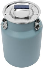 12L/3.17Gal Stainless Steel Airtight Canister Blue Round Food Storage Canisters with Airtight Lid&Locking Clamp Rice Cereal Grain Canisters Container Bucket for Rice Milk Jug Coffee Bean Storage - Image 7