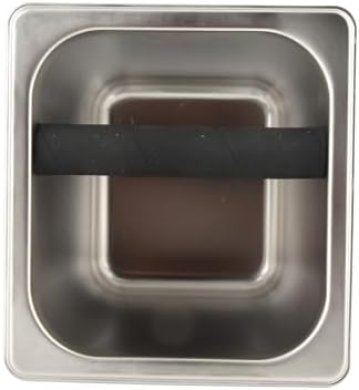 Coffee Knock Box Small, Stainless Steel Knockbox Coffee Bucket Container Espresso Dump Bin with Rubber Bar for Coffee Machine (L) - Image 3