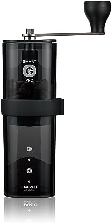 HARIO MSGS-2-B Smart G PRO Coffee Grinder, 0.8 oz (24 g), Transparent Black, Stainless Steel Blade, Disassemblable, Compact by Hario