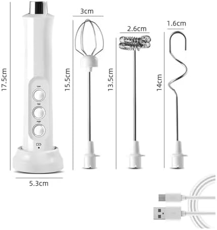 3 In 1 Portable Electric Milk Frother Rechargeable Handheld - Image 7