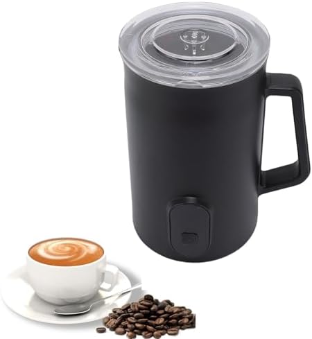 BRRNOO Electric Milk Frother 4 in 1 Warm and Cold Milk Foamer Steamer for Coffee Latte Cappuccino Hot Chocolate with 160ML Frothing 350ML Heating Capacity Non Stick Coating (US Plug 110V) - Image 2