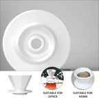 Luxshiny White Ceramic Octagonal Coffee Filter Cup Reusable Drip Dripper - Image 4