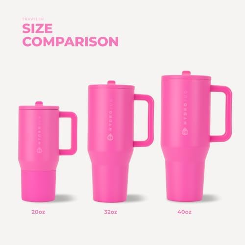 HydroJug Traveler 40oz, Insulated Tumbler with Handle & Straw, Razzle - Image 5