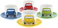BRISA VW Collection - Beetle Bug Ceramic Espresso Cups, 4-Pack by BRISA