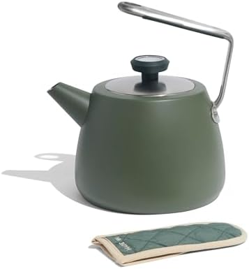 Made In Cookware - 2 QT Kettle - Willow Green - Stainless Steel - With Built-In Temperature Gauge - Includes Handle Sleeve - Induction Compatible by Unknown