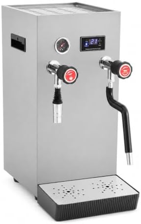 2500W Commercial Milk Frother and Steamer, 2.1Gal Stainless Steel Milk Foam Machine with Steam Wand for Latte, Cappuccino, Coffee Shop, Silver by SJXHRFXY