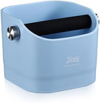 Espresso Knock Box - Bincoo Blue Espresso Machine Knock Box/Espresso Grounds Knock Box, Barista Style Coffee Knock Box for Grounds with Removable Shock-Absorbent Knock Bar and Anti-Slip Base. (Blue) by Bincoo