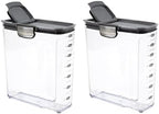 Progressive International ProKeeper+ Clear Plastic Airtight Food Baker's Kitchen Storage Organization Container Canister Set with Magnetic Accessories, 2- Piece Set (Cereal 4.2-Quart) by ProgressiveInternational
