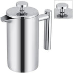 CHICIRIS 350ML Stainless Steel French Press Coffee Maker, Double Wall Insulated Tea Pot with Precision Filter, for Home Office Coffee House - Image 2