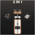 320ml Portable Coffee Pot Press Coffee Maker Stainless Steel Insulated Travel Mug With Coffee Plunger Filter - Image 6