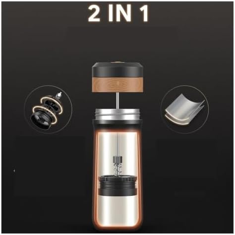 320ml Portable Coffee Pot Press Coffee Maker Stainless Steel Insulated Travel Mug With Coffee Plunger Filter - Image 6