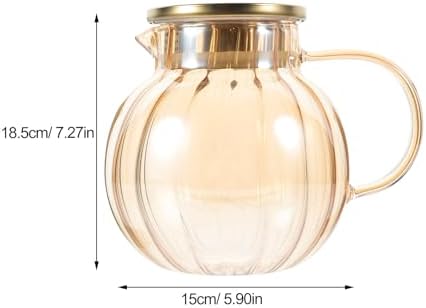 1300ml Heat-resistant Amber Glass Teapot with Removable Infuser Thickened Loose Leaf Tea Kettle for Home and Office Brewing - Image 2