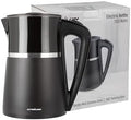 Epsilon Electric Kettle 1100W - 1.7L, Electric Tea Kettle with Boil Dry Protection and Auto Shut-Off, Fast Boil Electric Tea Kettle, Double Wall Stainless Steel, Removable Top and BPA Free by Epsilon