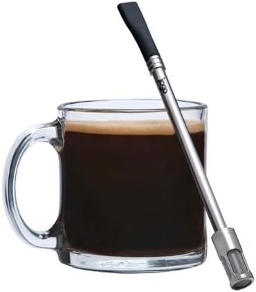 JoGo - The Original Coffee and Tea Brewing Straw - Portable Coffee Maker - Stainless Steel Single Serve Strainer - Filter Function for Hot & Cold Brew - Yerba Mate Straw for Loose Leaf Teas & Coffe by JoGo