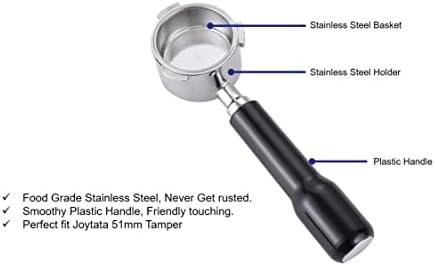 51mm Bottomless Portafilter Compatible with DeLonghi EC680 and EC685 Espresso Machine Stainless Steel Portafilter Along with Espresso Filter Basket Coffee Bottomless ABS Plastic - Image 5