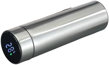 Intelligent temperature measurement thermal cup, 304 stainless steel double-layer vacuum straight bottle 500ml by XUNPENG