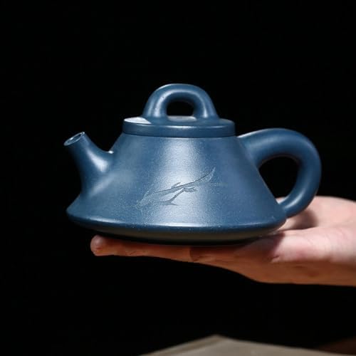 Tea Pots For Loose Tea Traditional Purple Clay Teapot, Raw Mineral Clear Cement Teapot, Hexagonal Creative Pot-shaped Kung Fu Tea Set And Drinkware Tea Infuser Pot - Image 6