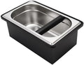 DIBTSA Espresso Knock Box,Stainless Steel Coffee Pucks Container, with Steel Holder and Noise Reduction Rubber Ring (10.94 x 6.88 x 4.25 inch) by DIBTSA