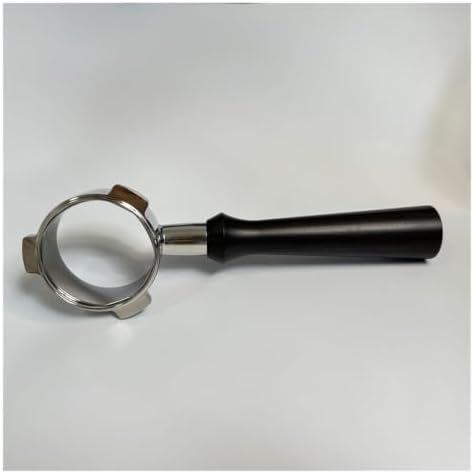 54mm 3-ear Naked Portafilter With BasketStainless Steel Bottomless Coffee Handle(F black wood,With 1 cup basket) - Image 2