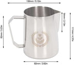 600ml Milk Frothing Pitcher Milk Frother Cup Used of 304 stainless steel Eagle Spout Milk Frothing Pitcher with 4 colors(Primary colour) - Image 7