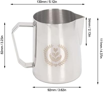 FLEXMAN 600ml Milk Frother Cup, Stainless Steel Eagle Spout Espresso Milk Frothing Pitcher, Frothing Cup for Coffee Latte, Milk Froth, Daily Drinking (Original color) - Image 7