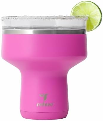 REDUCE Saltini 16oz Margarita Tumbler - Insulated Cocktail Glass with Lid by Reduce