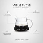 Coffee Server Borosilicate Glass Carafe for Pour Over Brewing and Serving (1 PC) - Image 4