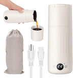 Portable Electric Kettle for Travel, 316 Stainless Steel Kettle, Hot Water Boiler with 2-In-1 Lid & Cup, 500ML Travel Tea Kettle with 8 Temperature Control, Auto Shut-Off & Boil Dry Protection (White) by PAHTTO