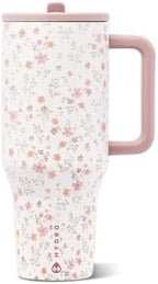 HydroJug Traveler 40oz, Insulated Tumbler with Handle & Straw, Magnolia by Hydrojug