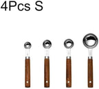 1/4/8Pcs Stainless Steel Measuring Cup Spoon Set with Wooden Handle - Image 2