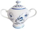 Bone Porcelain Coffee Pot Tea Cup Set With Blue Peacock Pattern Coffee Pot Set-Blue Peacock Sugar Bowl by CAPIJIONG