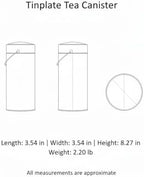 Food Storage Canister with Built-in Scoop, Round Tinplate Metal Jar for Loose Leaf Tea Organization, Black Finish - Image 7