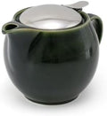 Zero Japan Bee House Round Teapot For One, 15 Oz - Ceramic Tea Pot with Stainless Steel Lid and Infuser, Smooth-Pour Spout, Diswasher and Microwave Safe Tea Pots (Antique Green) by ZEROJAPAN