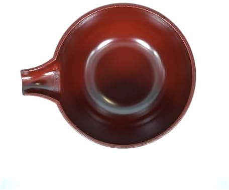 Japanese Lipped Tea Bowl for Matcha, Made of Resin, Non-breakable Dishwasher Compatible, Made in Japan, Red Color - Image 2