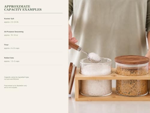 KKC HOME ACCENTS 18 oz Glass Seasoning Jars with Wood Lids, 2 Pack - Image 5