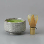 Ceramic Matcha Tea Bowl Authentic Japanese Tea Ceremony Pottery, Mino Ware Made in Japan (Marble Grey) - Image 4