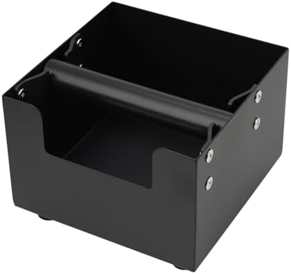 Espresso Knock Box, Stainless Steel Coffee Bag Container, With Steel Bracket And Noise Reducing Rubber Ring (M) by KKAFFEELUX