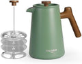 POLIVIAR Cafetiere 8 Cup, French Press Coffee Maker with Wood Handle, Double Walled Insulated Cafetiere &1 Extra Filter, Insulated 1L French Press for Coffee & Tea, Includes 1 Extra Filter by POLIVIAR7379