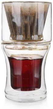 Hand Drip Coffee Maker Pour Over Double Borosilicate Glass Wall Set by Nispira