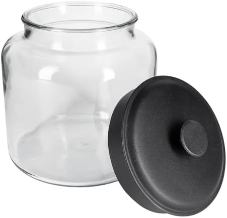 Anchor Hocking Montana 1.5 Gallon Glass Jar with Lid, Black Metal Lid - Image 2
