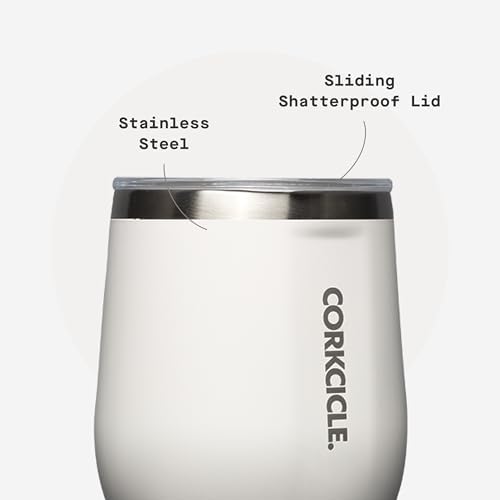 Corkcicle Stemless Wine Tumbler with Lid, 12 oz, Oat Milk - Image 5