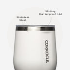 Corkcicle Stemless Wine Tumbler with Lid, 12 oz, Oat Milk - Image 5
