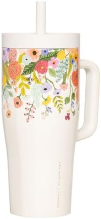 Corkcicle Cruiser Handle Tumbler, 22 oz, Rifle Paper Co. Garden Party - Image 2