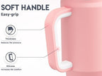 Meoky 32 oz Tumbler with Handle, Insulated Tumbler with Lid and Straw, Stainless Steel Travel Mug, Keeps Cold for 24 Hours, 100% Leak Proof, Fits in Car Cup Holder (Blush) - Image 4