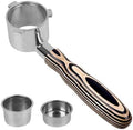 Coffee Bottomless Portafilter, Compatible For IKAPE,Colored Wooden Handle 51mm / 54mm / 58mm(51mm-3Ears-Delonghi) by Unknown