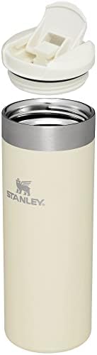 Stanley AeroLight Transit Bottle 16 oz | Locking Drink Through Lid | Leak Resistant Water Bottle or Coffee Travel Mug | Lightweight Insulated Stainless Steel | BPA-Free | Cream Glimmer - Image 2