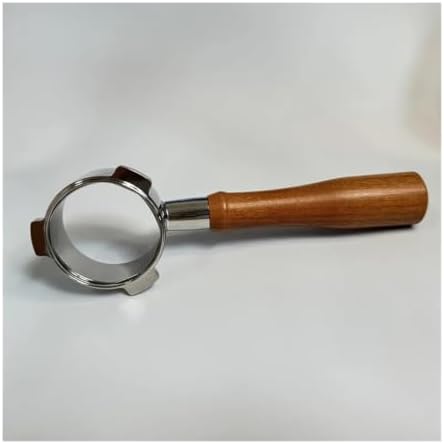 54mm 3-ear Naked Portafilter With BasketStainless Steel Bottomless Coffee Handle(E red wood,With 2 cup basket) - Image 2