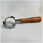 54mm 3-ear Naked Portafilter With BasketStainless Steel Bottomless Coffee Handle(E red wood,With 2 cup basket) - Image 2